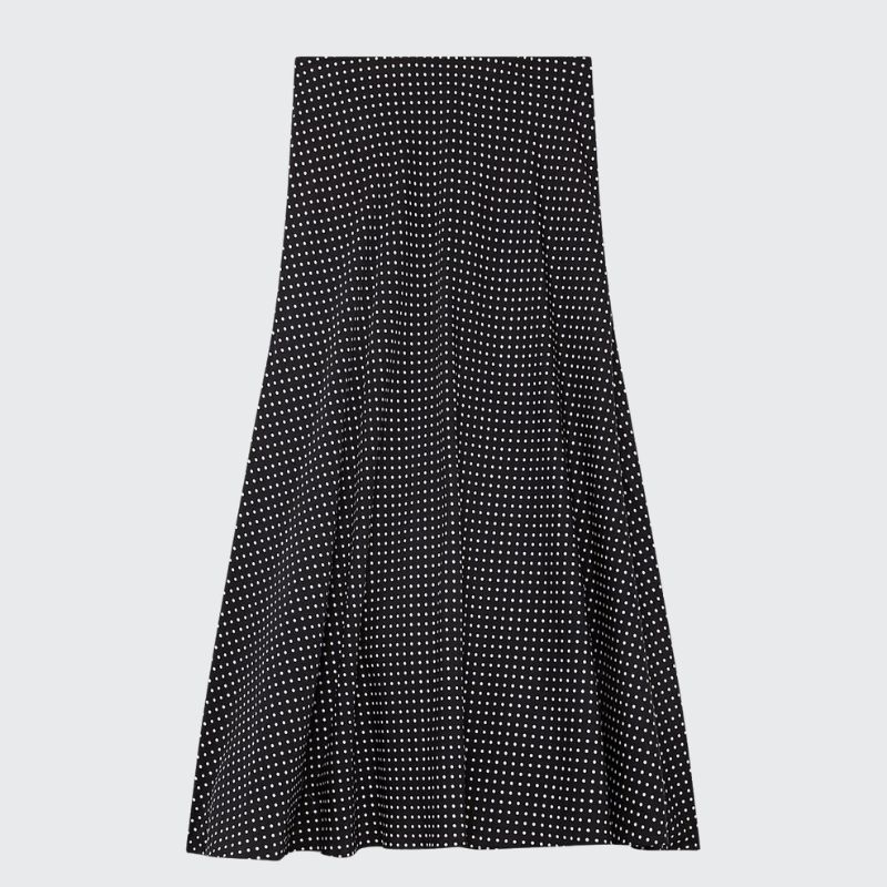 A cutout of a polka dot maxi skirt by Whistles