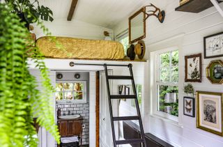 tiny house bedroom up a ladder
