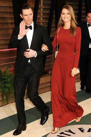 Adam Levine And Behati Prinsloo At The Oscars 2014