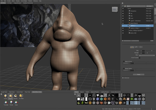 Use the Wax brush to shape the sculpt and add in some subdivisions