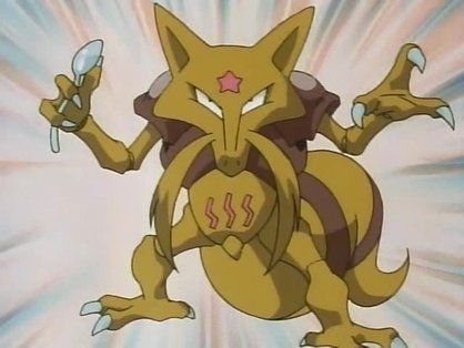 Kadabra clutching its spoons