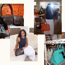 sierra mayhew reviewing a birkin bag