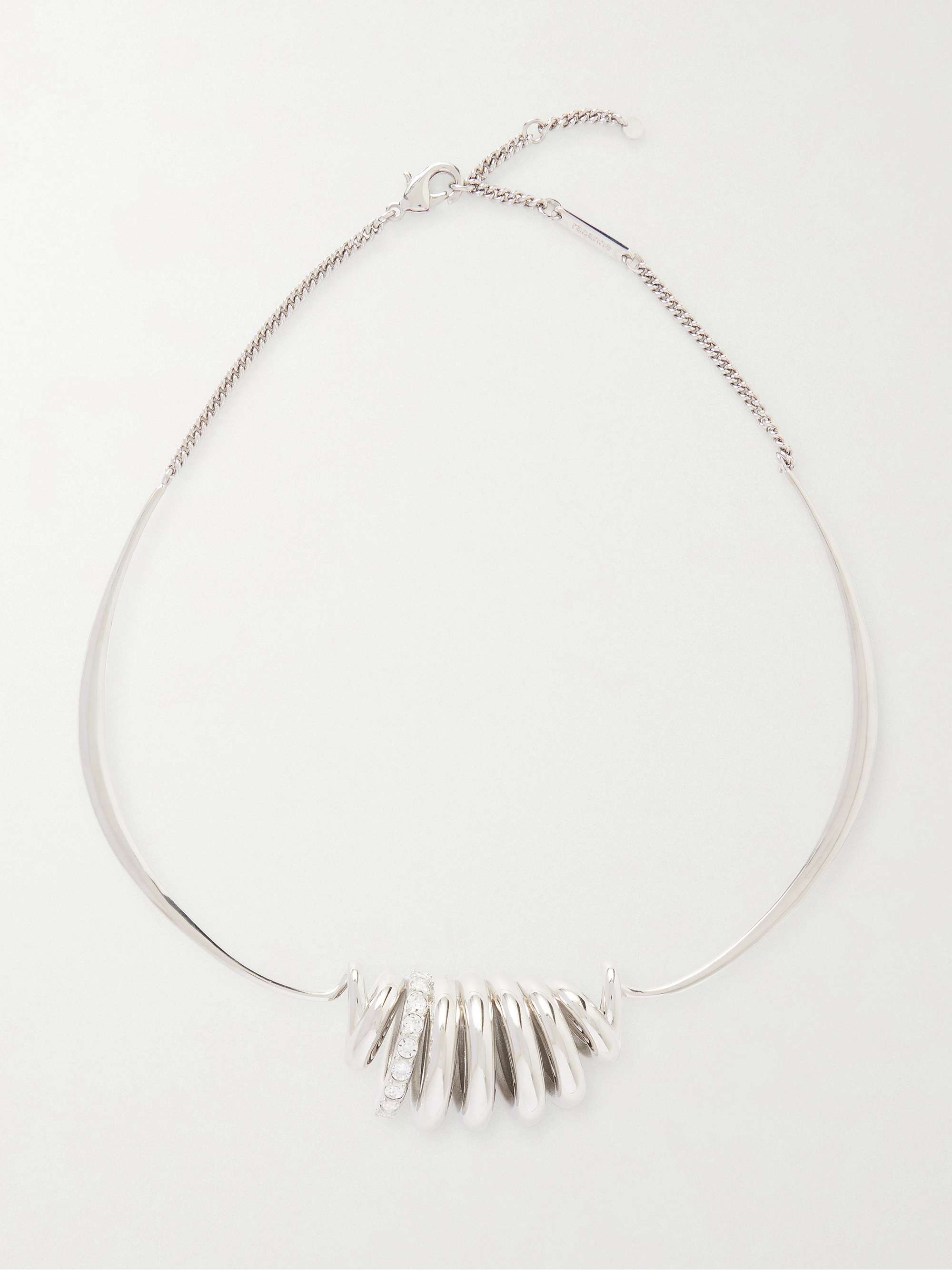 Silver-Tone and Crystal Choker