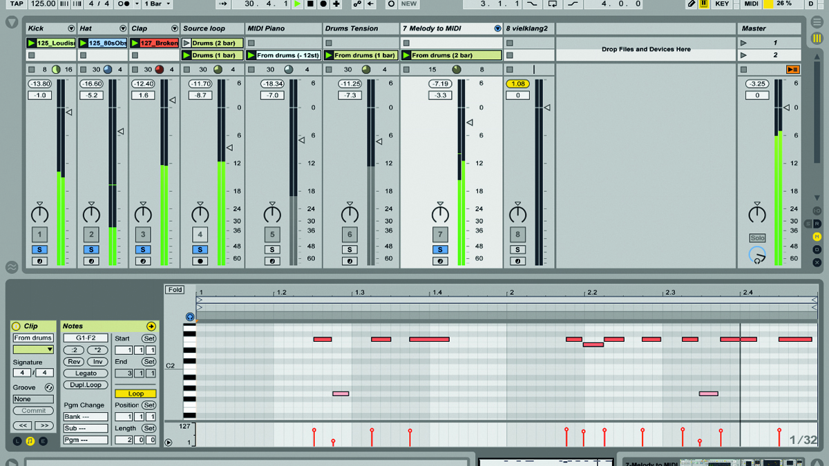 6. Drums to melody