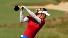 Amy Olson takes a shot at the 2022 US Women's Open