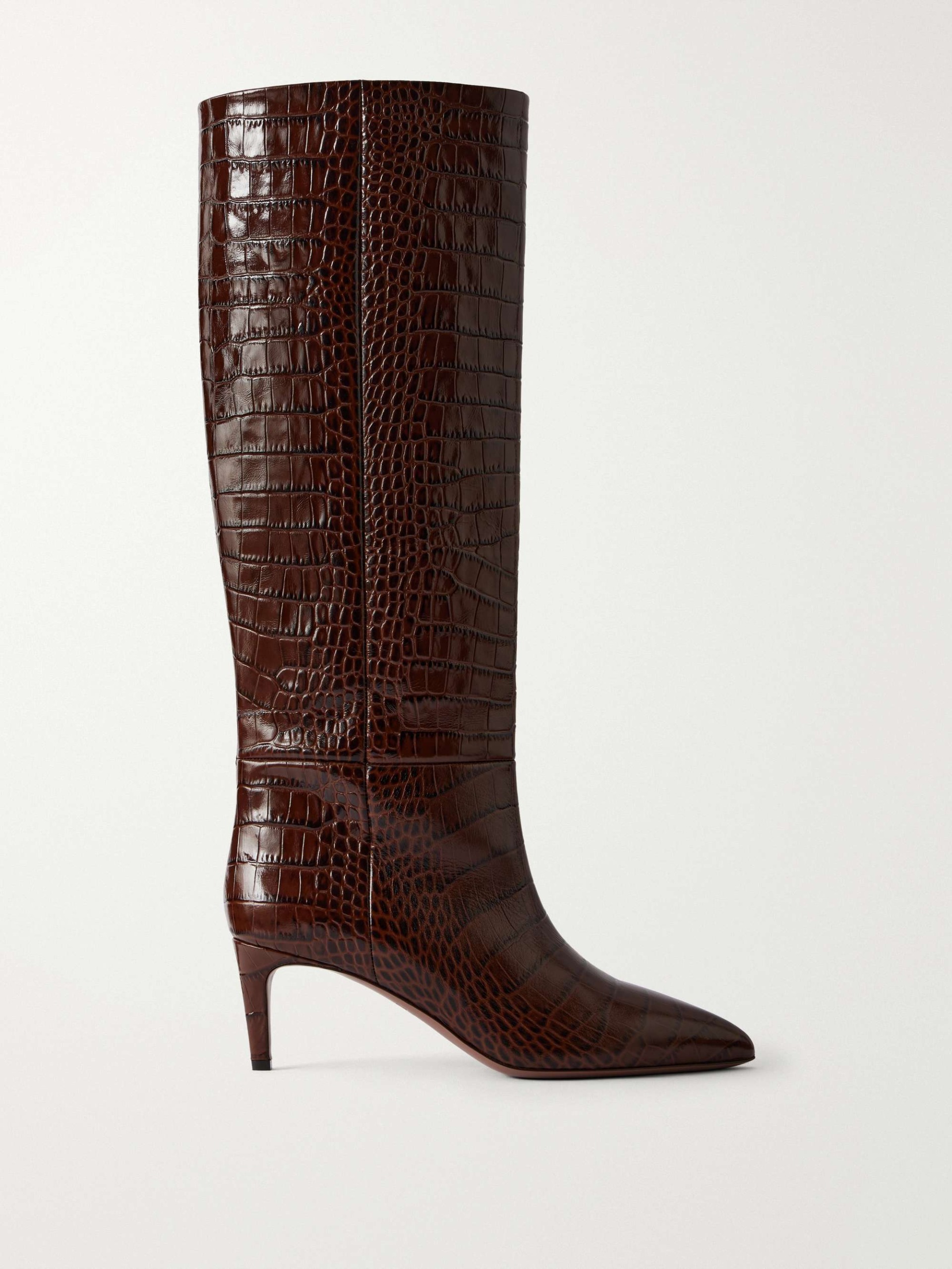 Stiletto 60 Croc-Effect Knee Boots