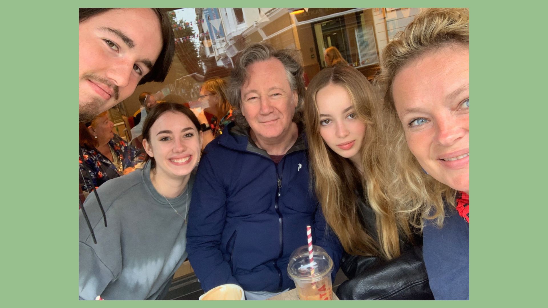 Lucy Melville with husband Brian and family, before Brian's death