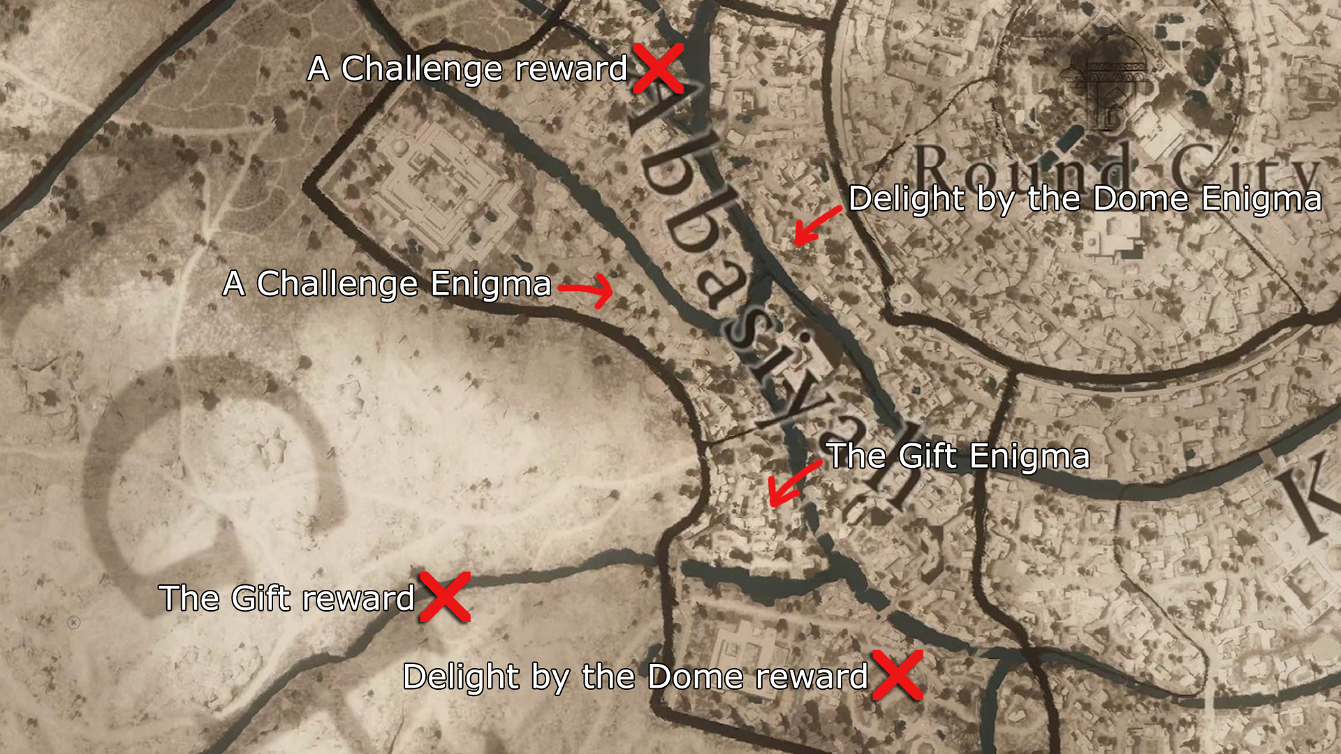 AC Mirage Enigma locations