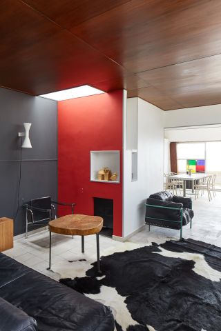 Living room at Le Corbusier Paris apartment