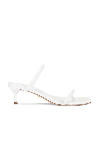 white kitten heel sandals