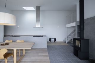 dining and living space at House in Hayama