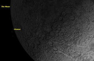 Uranus and the Moon, Dec, 28, 2014