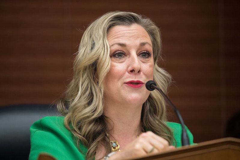 Kendra Horn, D-Okla., leads the House Subcommittee on Space and Aeronautics; she is seen here during a hearing about NASA held on Sept. 18, 2019.