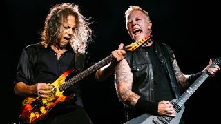 a shot of metallica on stage