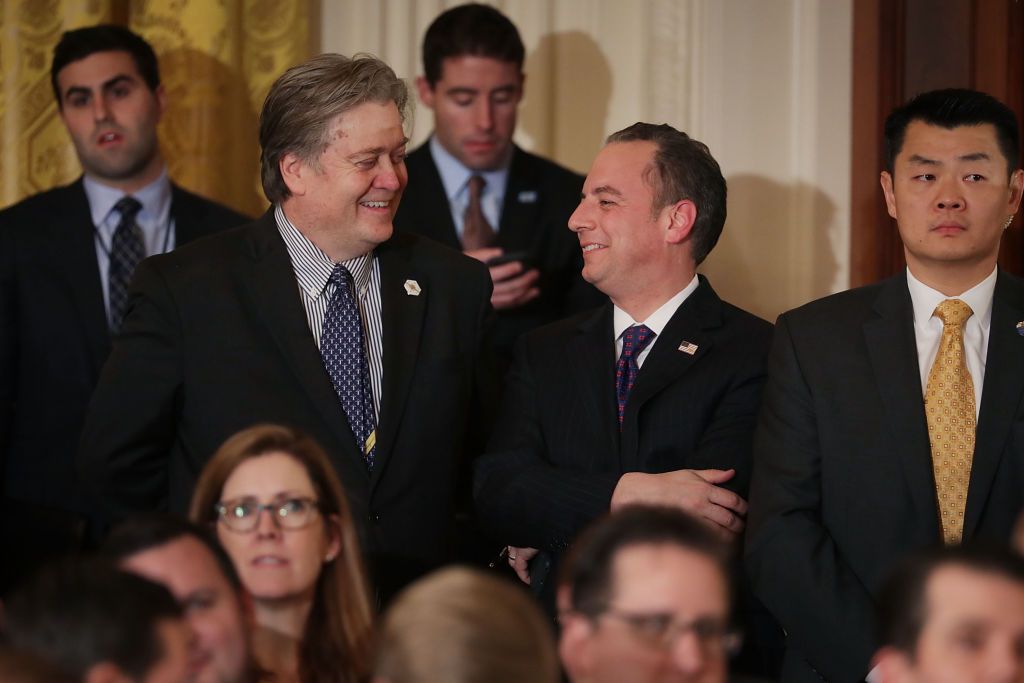 Stephen Bannon and Reice Priebus.