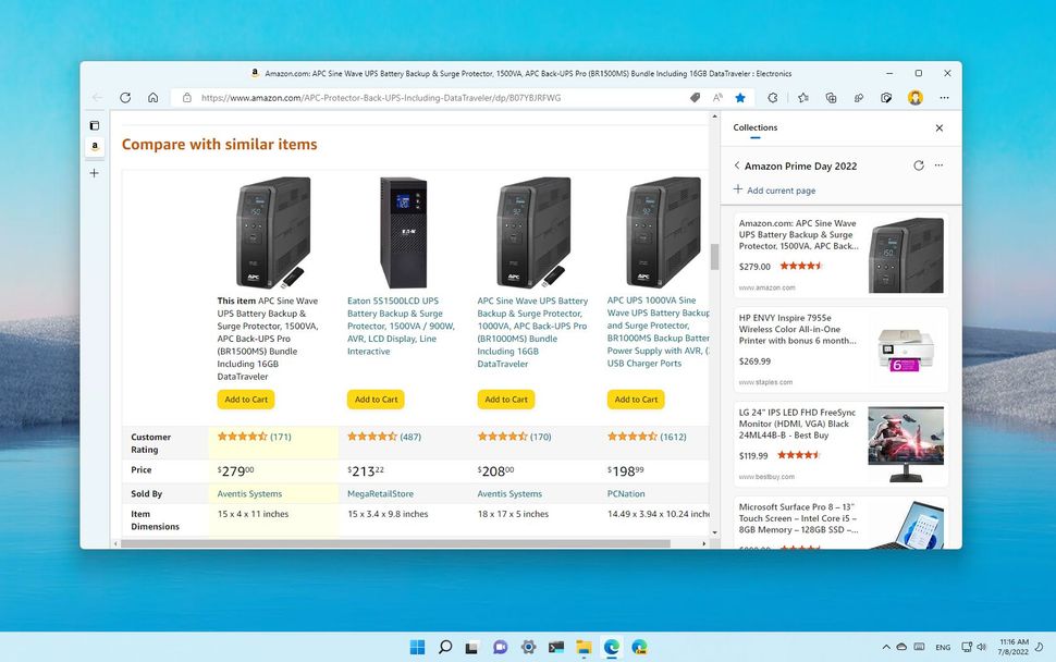 How to use Microsoft Edge to organize your shopping spree during Amazon