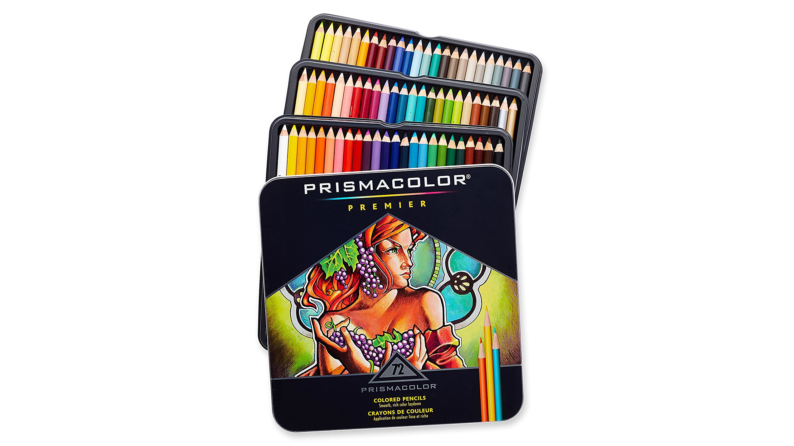 Best pencils: Colourful tins of Prismacolor Premier coloured pencils