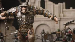 The Lord of the Rings Battle of Osgiliath Mordor Troll and Gothmog closeup
