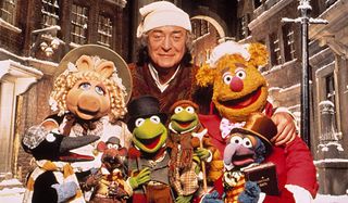 The Muppet Christmas Carol Michael Caine and the Muppets on an old London street