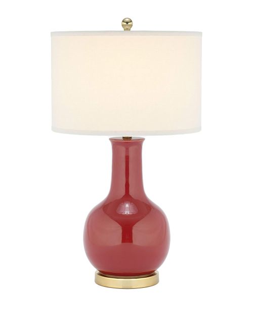 Safavieh Paris Modern Red Ceramic Table Lamp