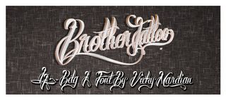 Free tattoo fonts: Brother tattoo