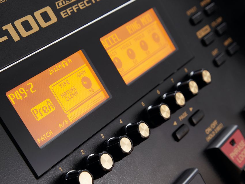 A redesigned UI features two displays with associated knobs for the first time.