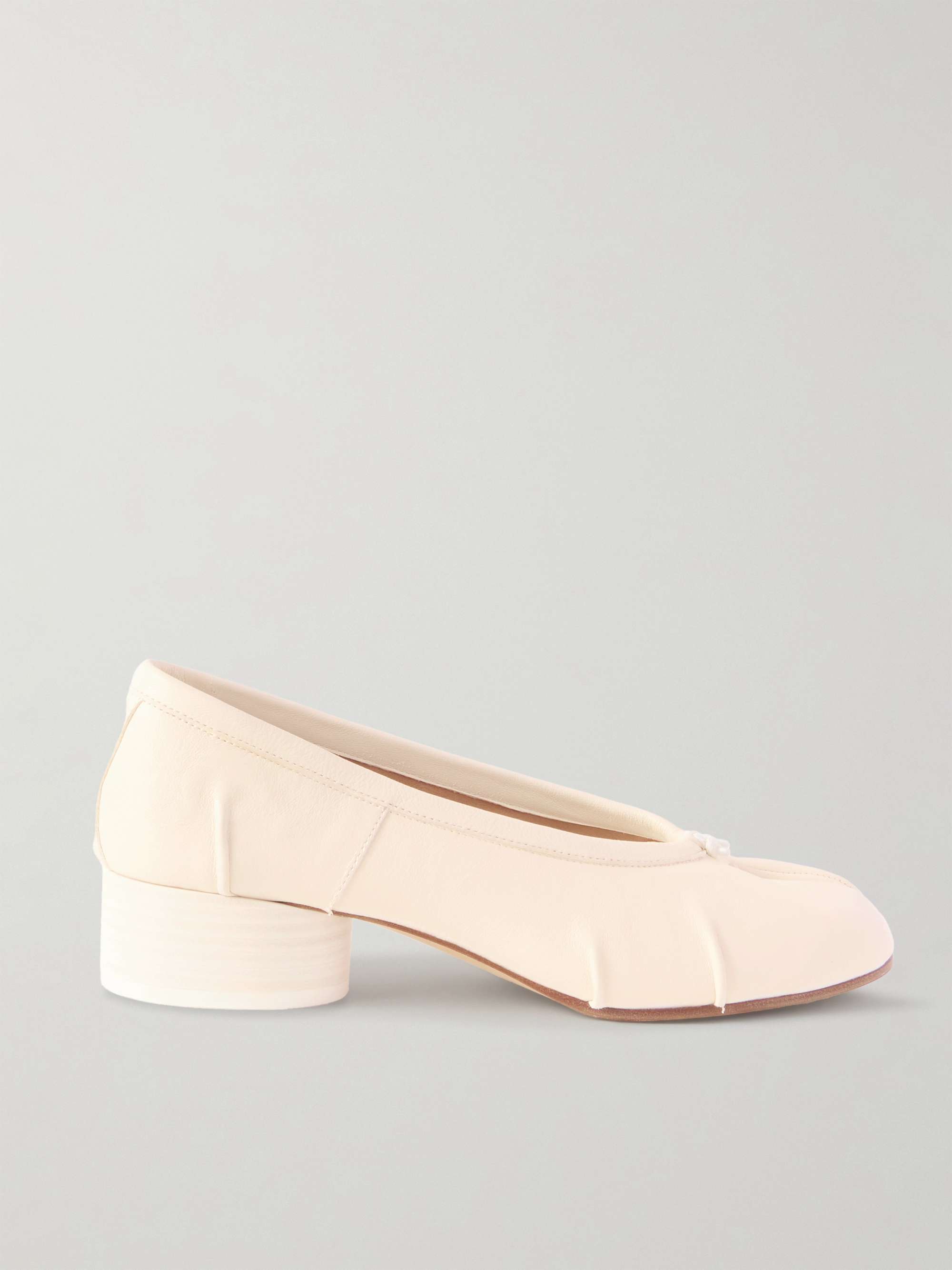 Tabi Ballerina Split-Toe Leather Pumps
