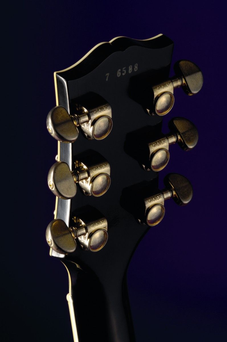 For authenticity's sake, headstocks aren't sanded and buffed perfectly