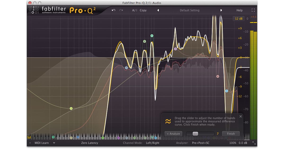 Pro-Q 2's EQ match feature can use all of the plugin's 24 filter bands to process your signal