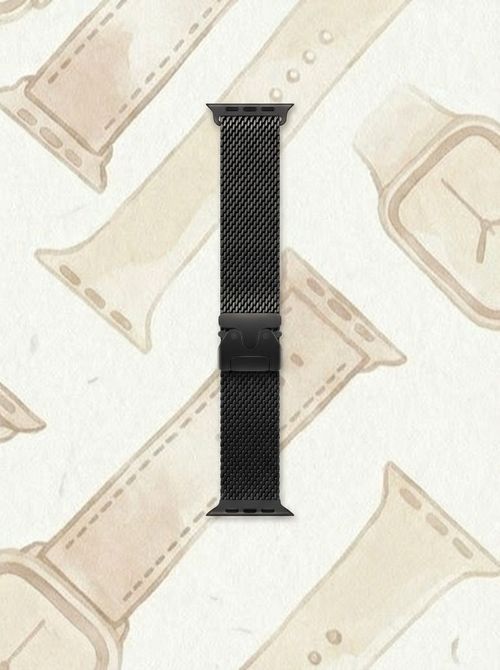 Titanium Milanese Loop Black/Natural (49mm)