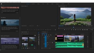 Software for editing videos for YouTube Adobe Premiere Pro screenshot of Premiere Pro running a picture of a person on a hill