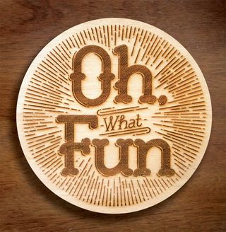Jordan created this piece from layered, laser engraved and die cut wood.