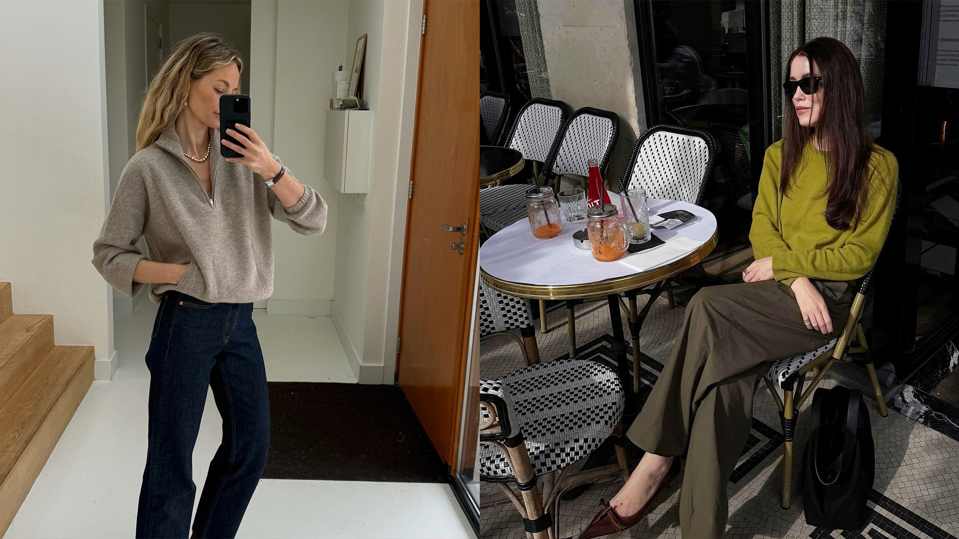 Influencers wearing 2026 neutral color trends