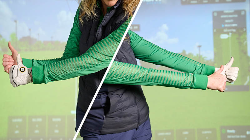 Thumbs Up drill to improve wrist hinge