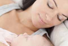 Woman holding baby