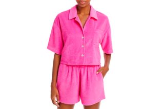 AQUA Swim Terrycloth matching set in pink