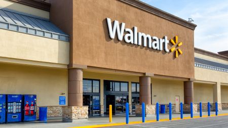 Salinas, United States - April 8, 2014: Walmart store exterior.