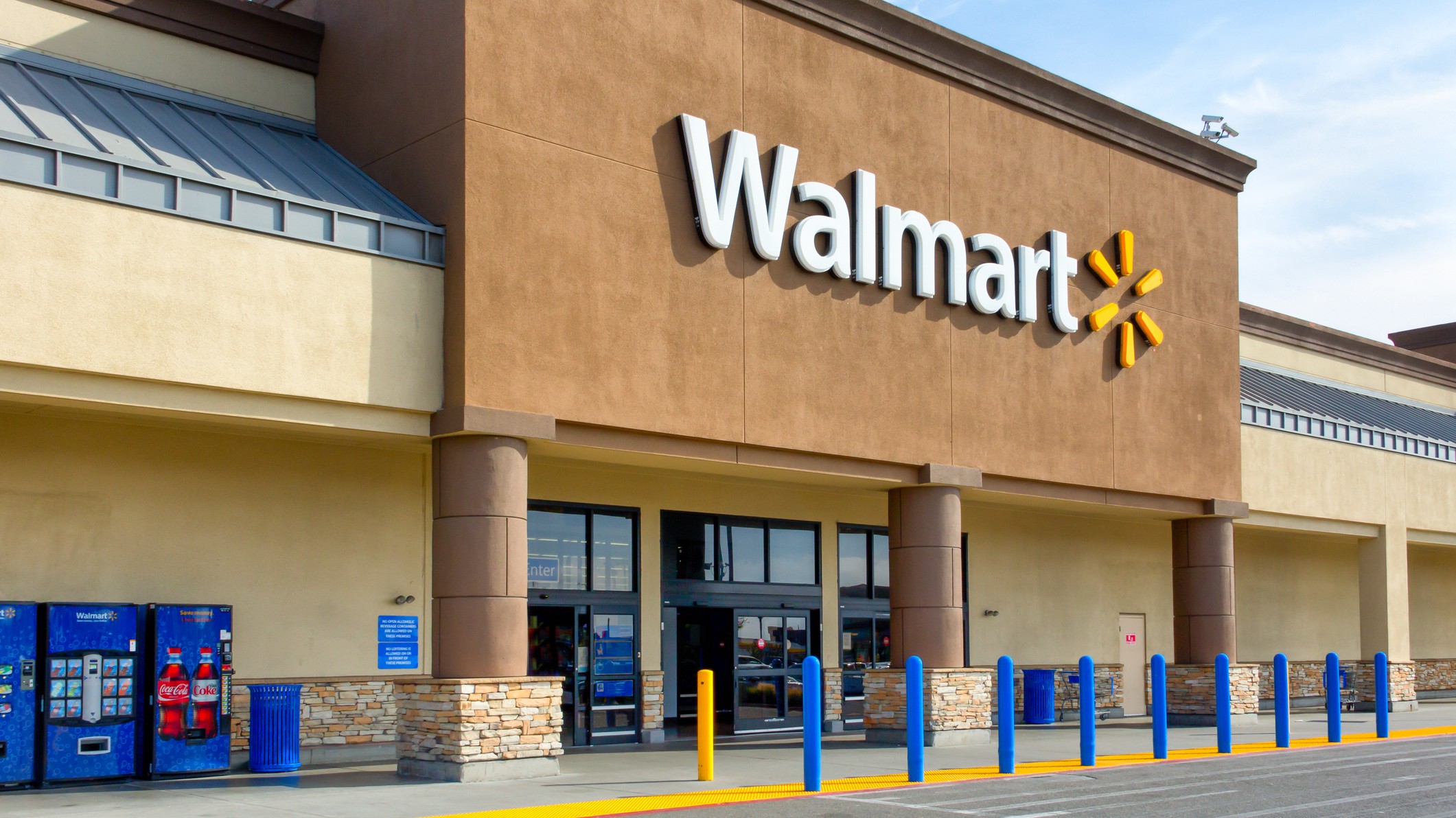 Salinas, United States - April 8, 2014: Walmart store exterior.