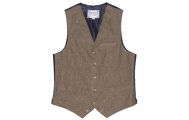 Sir Plus, Single Breasted Brown Herringbone Waistcoat, &amp;pound;99.00, www.sirplus.co.uk