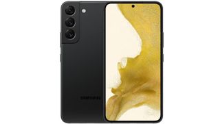 The Samsung Galaxy S22 in black