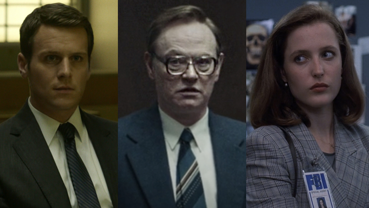The main characters from Mindhunter, Chernobyl, and The X-Files
