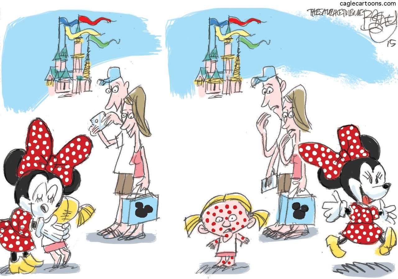 Editorial cartoon U.S. health measles