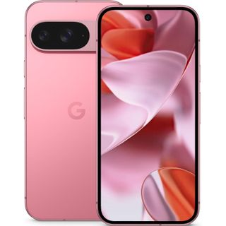 Google Pixel 9 in Peony pink front and back