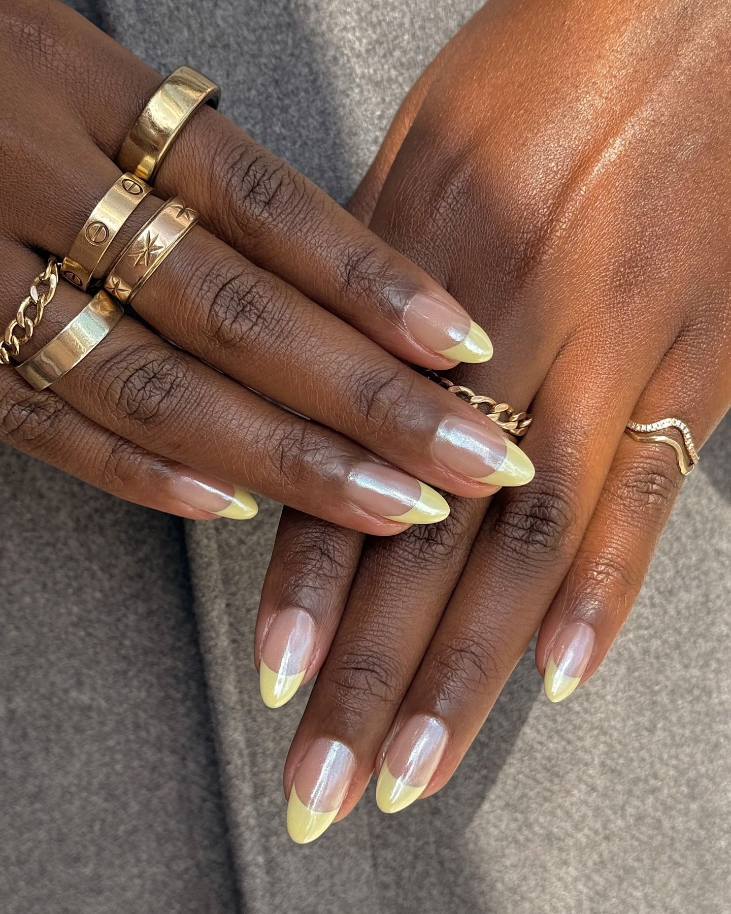 Sunny french nails.