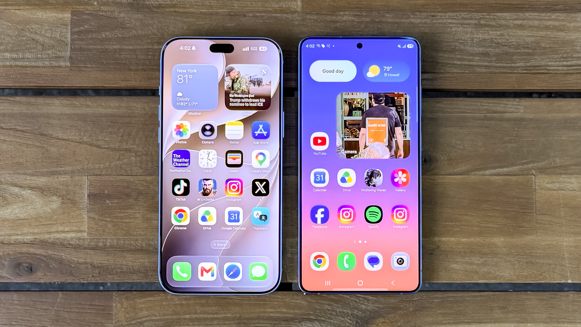 The iPhone 18 Pro Max and Galaxy S26 Ultra side by side on a table