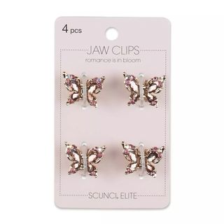 Scunci Elite Rhinestone Embellished Butterfly Mini Claw Clips