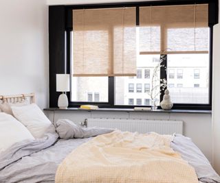 bedroom with blinds