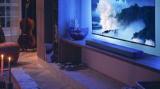 Philips Fidelio FB1 under wall-mount TV
