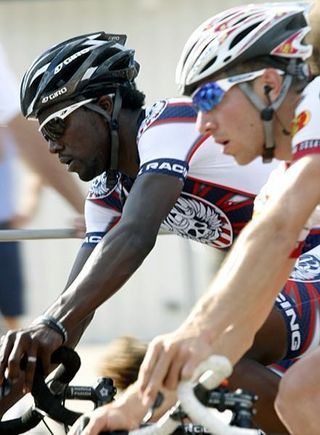 Bahati fully concentrates during the race