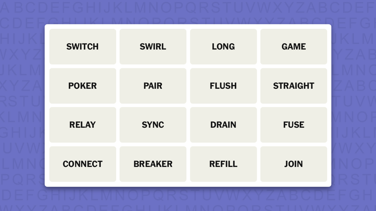 NYT Connections hints for game 1134 on a purple background